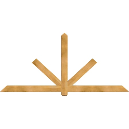 Ekena Millwork Kennewick Rough Sawn Timber Gable Bracket, Western Red Cedar, 84"W x 38"H x 2"D x 4"F, 11/12 Pitch GBW084X38X0204KEN00RWR